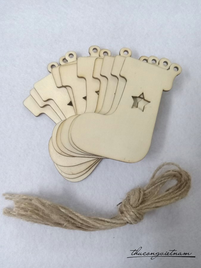 2 Thẻ gỗ treo trơn - Vớ sao